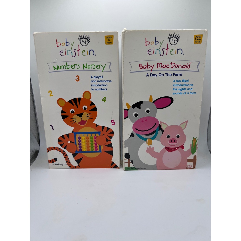 Baby Einstein Numbers Nursery And Baby MacDonald Disney VHS Collection 2003/2004